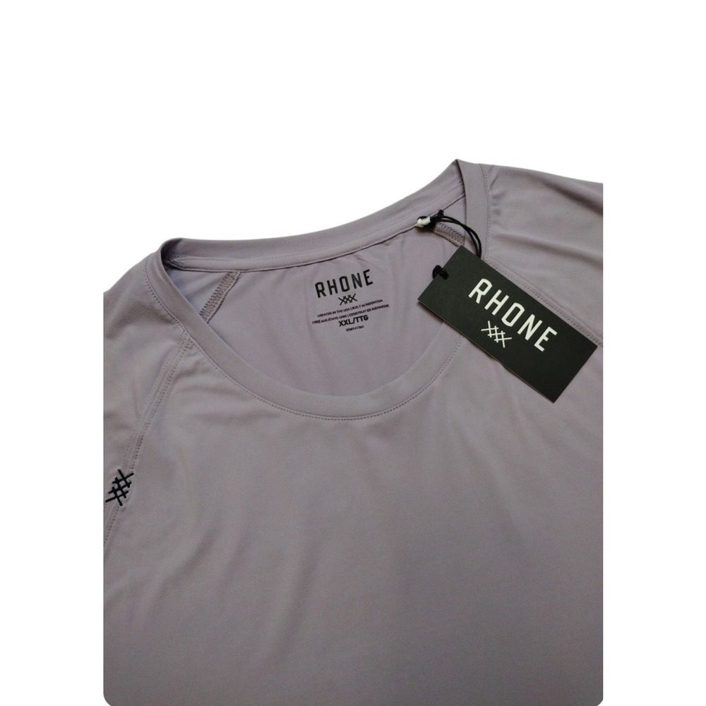 Rhone T Shirt Man XXL Lavender Aura Reing Short Sleeve Crew Neck Relaxed Fit